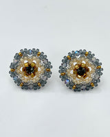 Miguel Ases Small Button Earrings