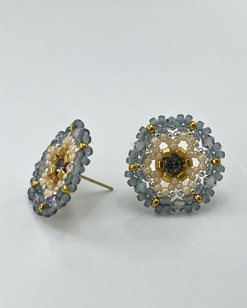 Miguel Ases Small Button Earrings