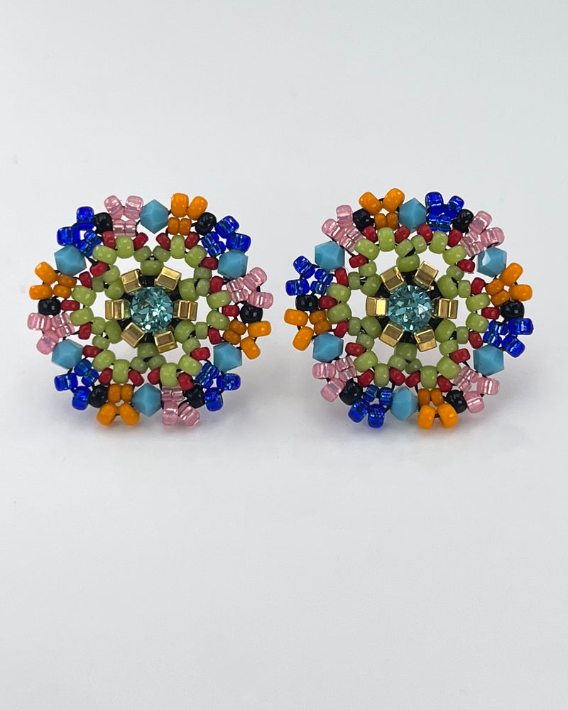 Miguel Ases Small Button Earrings