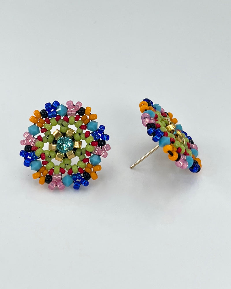 Miguel Ases Small Button Earrings
