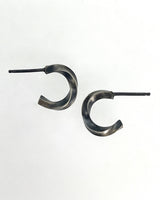 Sarah McGuire Oxidized Chunky Bias Hoops