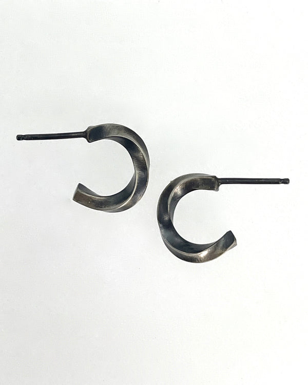 Sarah McGuire Oxidized Chunky Bias Hoops