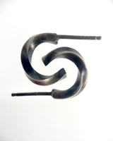 Sarah McGuire Oxidized Chunky Bias Hoops