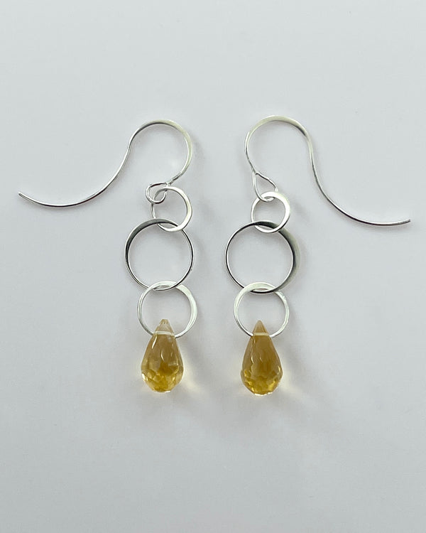 Melissa Joy Manning Three Drop Chain Earrings