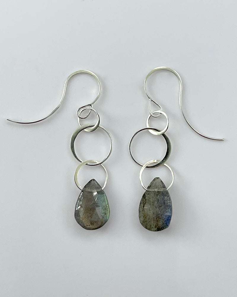 Melissa Joy Manning Three Drop Chain Earrings