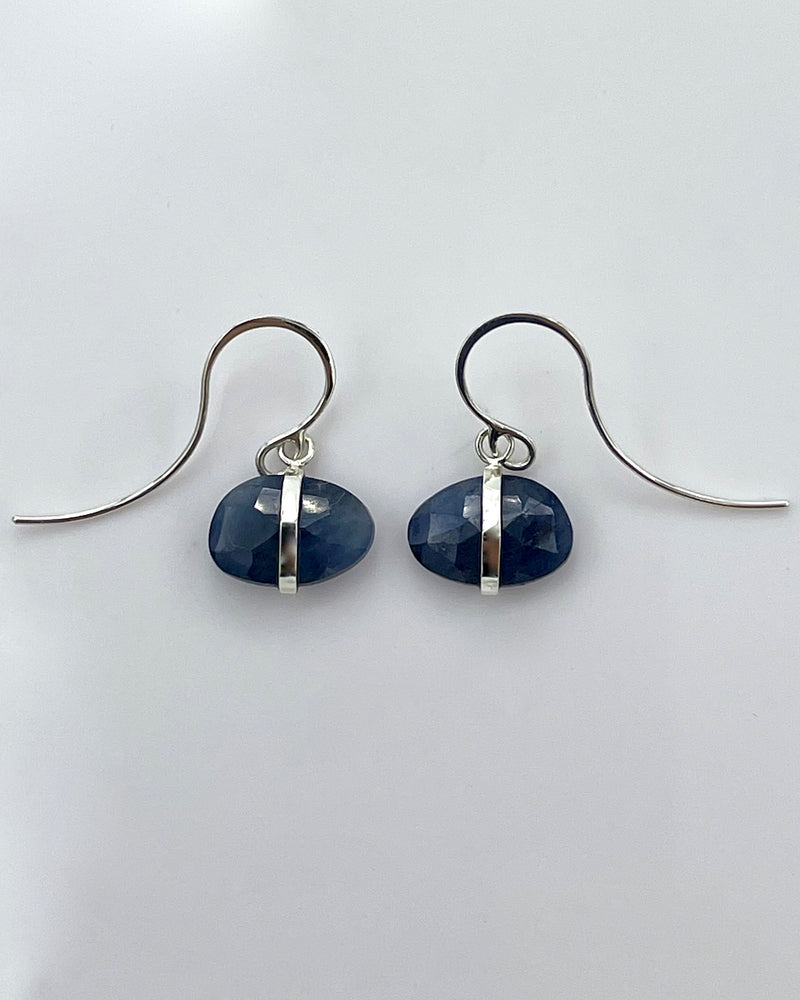 Melissa Joy Manning Single Drop Silver Wrapped Earrings