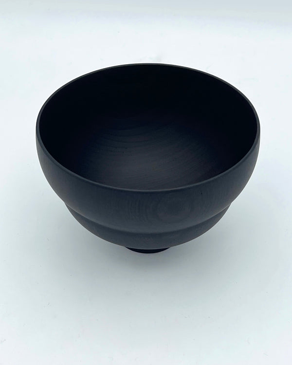 Tsumugi Wooden Bowl - Mokko Black