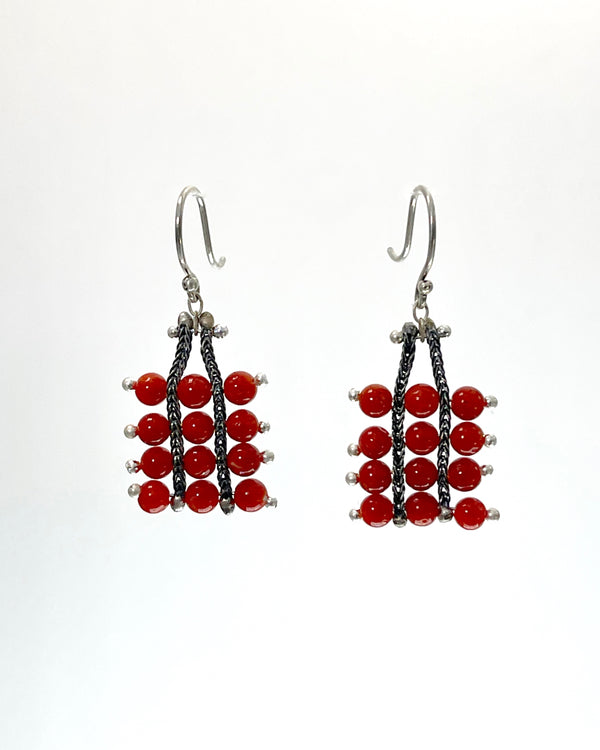 TenThousandThings Coral Square Earrings