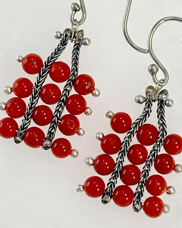 TenThousandThings Coral Square Earrings