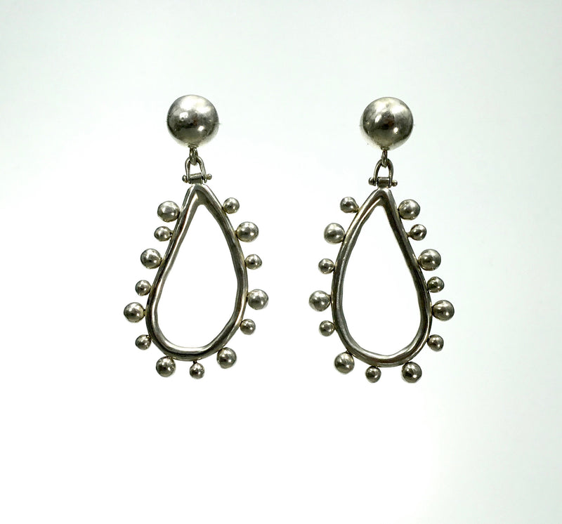 Vaubel Designs Dotted Loop Silver Earrings